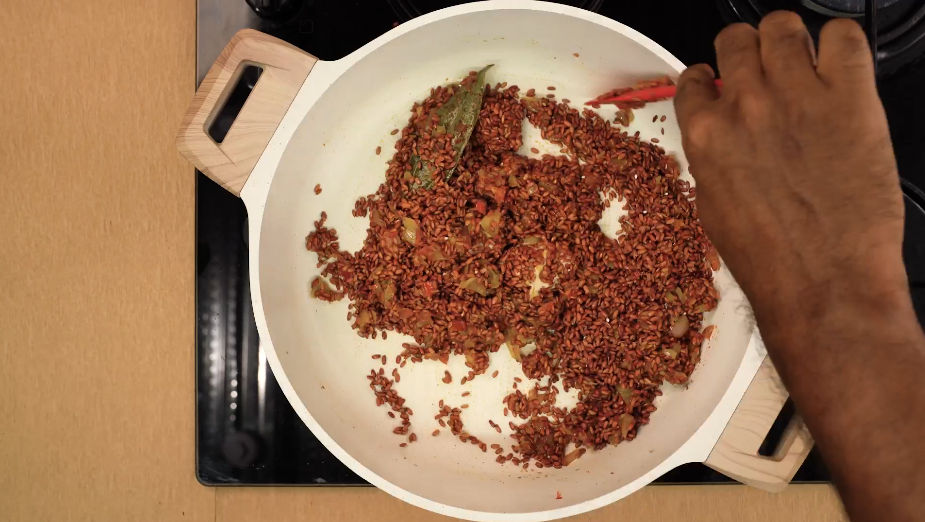 Dal Makhani Red Rice Risotto Recipe